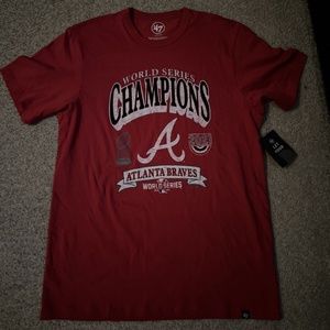 ‘47 World Series Braves Champions mens Red Short Sleeve Small